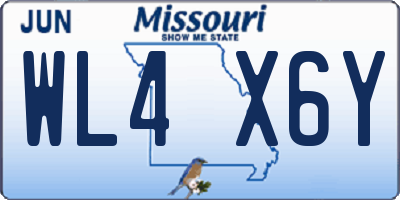 MO license plate WL4X6Y