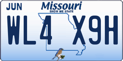 MO license plate WL4X9H