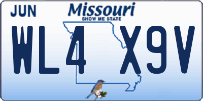 MO license plate WL4X9V