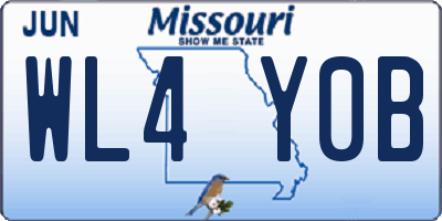 MO license plate WL4Y0B