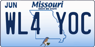 MO license plate WL4Y0C