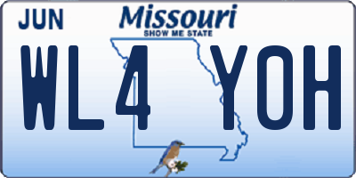MO license plate WL4Y0H