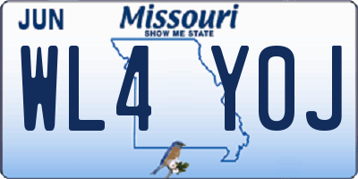 MO license plate WL4Y0J