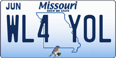 MO license plate WL4Y0L