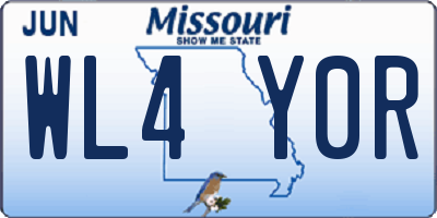 MO license plate WL4Y0R