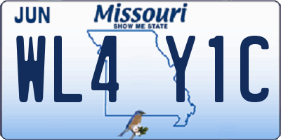 MO license plate WL4Y1C