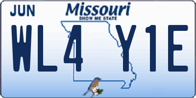 MO license plate WL4Y1E