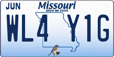 MO license plate WL4Y1G