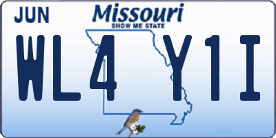 MO license plate WL4Y1I