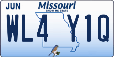 MO license plate WL4Y1Q