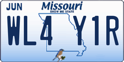 MO license plate WL4Y1R