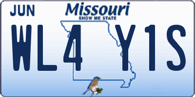 MO license plate WL4Y1S