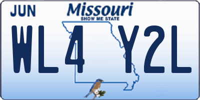 MO license plate WL4Y2L