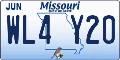 MO license plate WL4Y2O