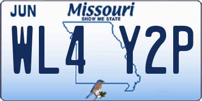 MO license plate WL4Y2P