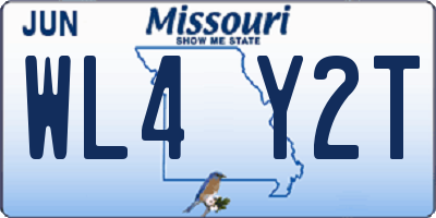MO license plate WL4Y2T