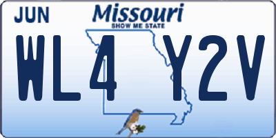 MO license plate WL4Y2V