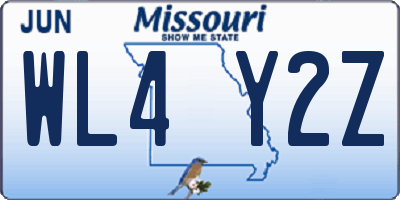 MO license plate WL4Y2Z