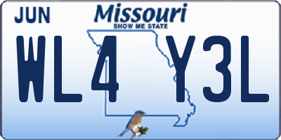 MO license plate WL4Y3L
