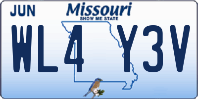 MO license plate WL4Y3V