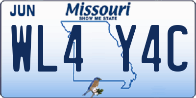 MO license plate WL4Y4C