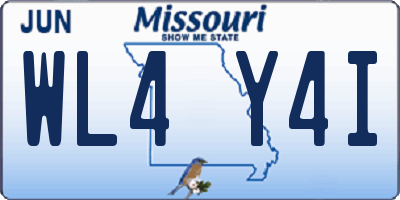 MO license plate WL4Y4I