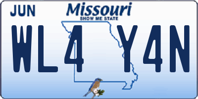 MO license plate WL4Y4N