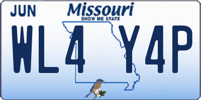 MO license plate WL4Y4P