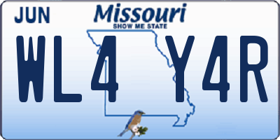 MO license plate WL4Y4R