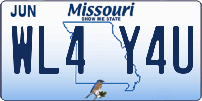 MO license plate WL4Y4U