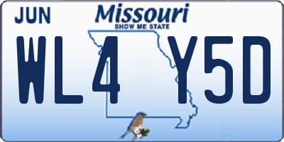 MO license plate WL4Y5D