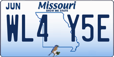 MO license plate WL4Y5E