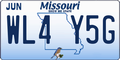MO license plate WL4Y5G