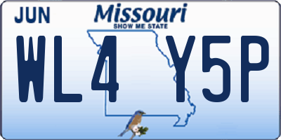 MO license plate WL4Y5P
