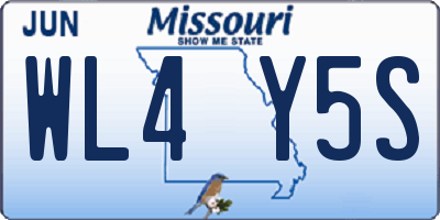 MO license plate WL4Y5S
