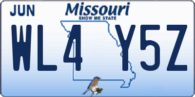 MO license plate WL4Y5Z
