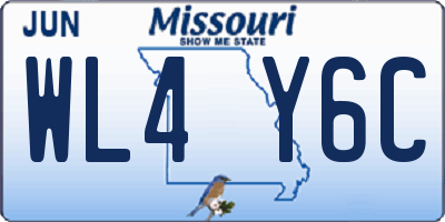 MO license plate WL4Y6C