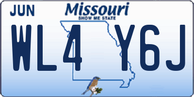 MO license plate WL4Y6J