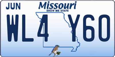 MO license plate WL4Y6O