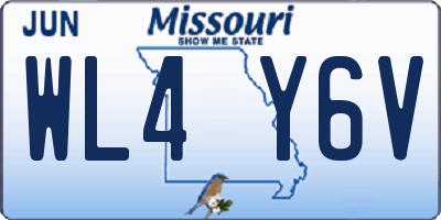 MO license plate WL4Y6V