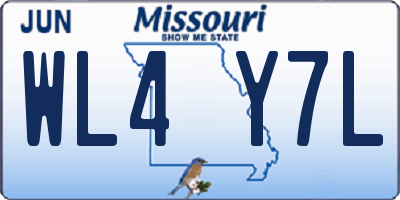 MO license plate WL4Y7L