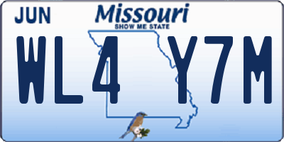 MO license plate WL4Y7M