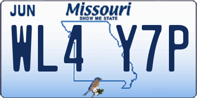 MO license plate WL4Y7P