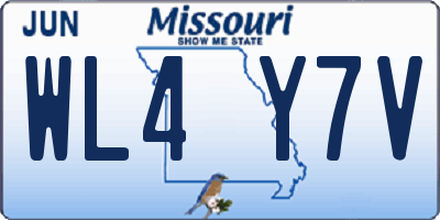MO license plate WL4Y7V