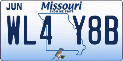 MO license plate WL4Y8B