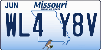 MO license plate WL4Y8V