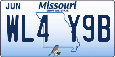 MO license plate WL4Y9B