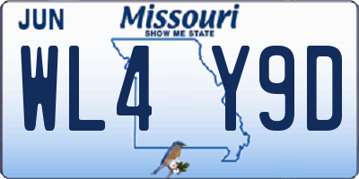MO license plate WL4Y9D