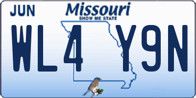 MO license plate WL4Y9N