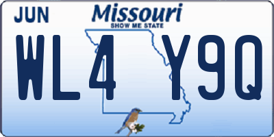 MO license plate WL4Y9Q